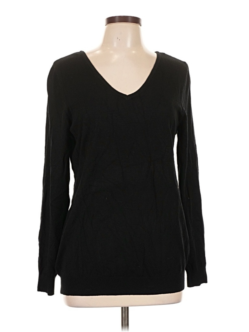 Love Ellie Mia Women's Black V-Neck Sweater - Classic Everyday Knit